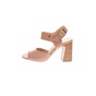 JOY'S-Γυναικεία πέδιλα JOY'S SQUARE HEEL εκρού