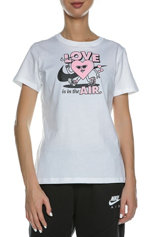 NIKE-Γυναικείο t-shirt NIKE W NSW TEE SS VDAY λευκό