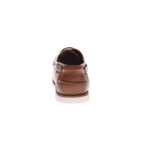 NAVY MARINE-Ανδρικά παπούτσια lace-up boat NAVY MARINE καφέ