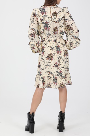 SCOTCH & SODA-Γυναικείο mini φόρεμα SCOTCH & SODA Printed ruffle dress εκρού floral