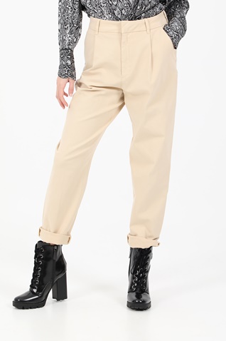 REIKO-Γυναικείο chino παντελόνι REIKO CHINO HIGH WAIST AMBRE εκρού