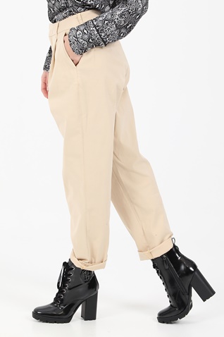 REIKO-Γυναικείο chino παντελόνι REIKO CHINO HIGH WAIST AMBRE εκρού
