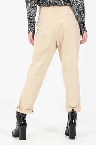 REIKO-Γυναικείο chino παντελόνι REIKO CHINO HIGH WAIST AMBRE εκρού
