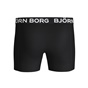BJORN BORG-Ανδρικά εσώρουχα boxer σετ των 2 BJORN BORG μαύρο χακί