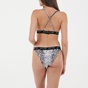 KENDALL+KYLIE-Γυναικείο μαγιό μπικίνι σετ KENDALL+KYLIE KKW.1S1.091.005 ασπρόμαυρο snakeskin