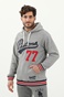 SUPERDRY-Ανδρική φούτερ μπλούζα SUPERDRY COLLEGIATE HOOD γκρι 