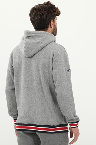 SUPERDRY-Ανδρική φούτερ μπλούζα SUPERDRY COLLEGIATE HOOD γκρι 