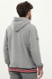 SUPERDRY-Ανδρική φούτερ μπλούζα SUPERDRY COLLEGIATE HOOD γκρι 