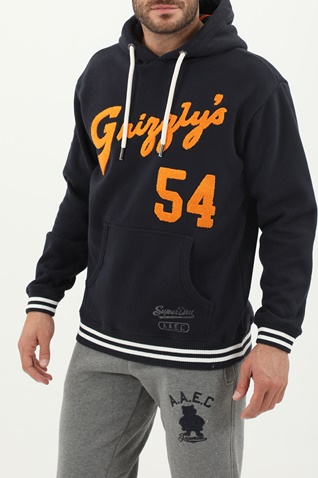 SUPERDRY-Ανδρική φούτερ μπλούζα SUPERDRY COLLEGIATE HOOD μπλε