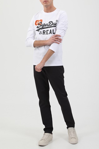 SUPERDRY-Ανδρική μπλούζα SUPERDRY VL AC LS TOP λευκή