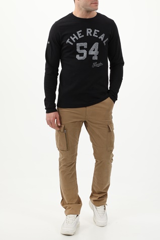 SUPERDRY-Ανδρική μακρυμάνικη μπλούζα SUPERDRY BLACK OUT μαύρη