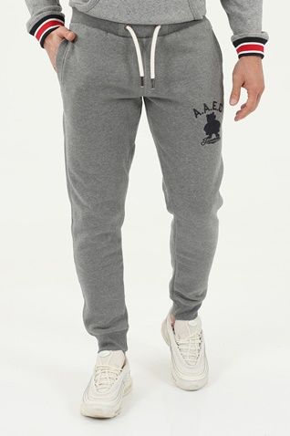 SUPERDRY-Ανδρικό παντελόνι φόρμας SUPERDRY COLLEGIATE JOGGER ΠΑΝΤΕΛΟΝΙ γκρι