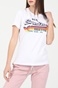 SUPERDRY-Γυναικείο t-shirt SUPERDRY VL λευκό