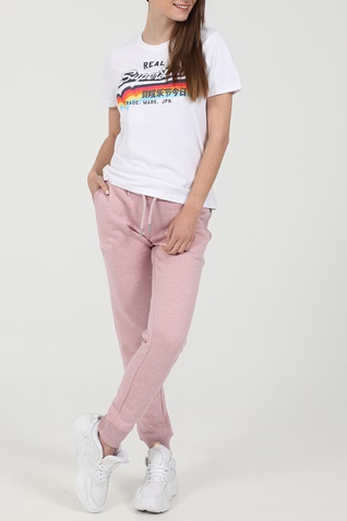 SUPERDRY-Γυναικείο t-shirt SUPERDRY VL λευκό