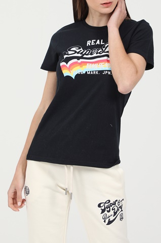 SUPERDRY-Γυναικείο t-shirt SUPERDRY VL TEE μπλε