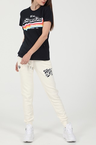 SUPERDRY-Γυναικείο t-shirt SUPERDRY VL TEE μπλε