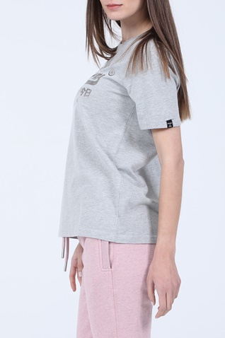 SUPERDRY-Γυναικείο t-shirt SUPERDRY VL BOHO SPARKLE γκρι
