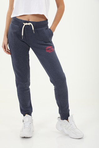 SUPERDRY-Γυναικείο παντελόνι φόρμας SUPERDRY SD0APW7010552A000000 T&F JOGGER μπλε