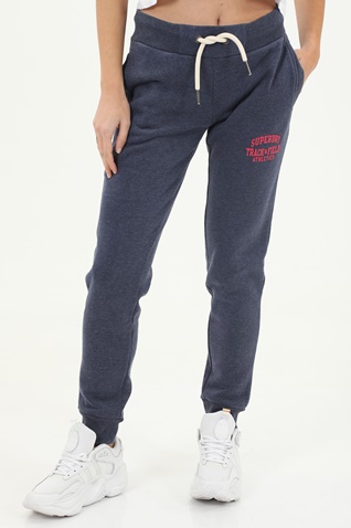 SUPERDRY-Γυναικείο παντελόνι φόρμας SUPERDRY SD0APW7010552A000000 T&F JOGGER μπλε