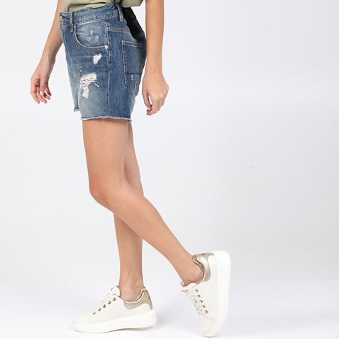 STAFF JEANS-Γυναικείο jean σορτς STAFF JEANS DORA μπλε
