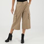 STAFF JEANS-Γυναικείο cropped παντελόνι STAFF JEANS 60-P2337.041 MANDY καφέ