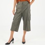 STAFF JEANS-Γυναικείο cropped παντελόνι STAFF JEANS 60-P2337.041 MANDY χακί