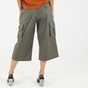 STAFF JEANS-Γυναικείο cropped παντελόνι STAFF JEANS 60-P2337.041 MANDY χακί