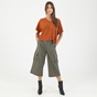 STAFF JEANS-Γυναικείο cropped παντελόνι STAFF JEANS 60-P2337.041 MANDY χακί