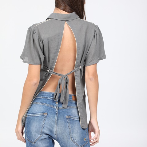 STAFF JEANS-Γυναικείο πουκάμισο BSG BROOKLYN γκρι