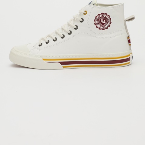 FRANKLIN & MARSHALL-Ανδρικά ψηλά sneakers FRANKLIN & MARSHALL BETA RIBS EAGLE λευκά