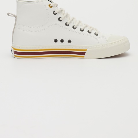FRANKLIN & MARSHALL-Ανδρικά ψηλά sneakers FRANKLIN & MARSHALL BETA RIBS EAGLE λευκά