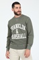 FRANKLIN & MARSHALL-Ανδρική φούτερ μπλούζα FRANKLIN & MARSHALL OLD GARMENT DYED χακί