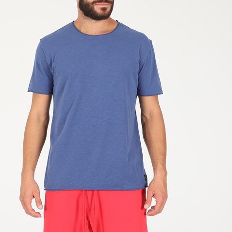 DIRTY LAUNDRY-Ανδρική μπλούζα DIRTY LAUNDRY SLUB JERSEY CREWNECK μπλε