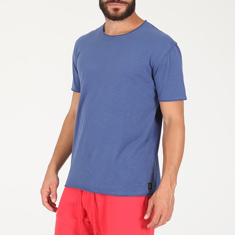 DIRTY LAUNDRY-Ανδρική μπλούζα DIRTY LAUNDRY SLUB JERSEY CREWNECK μπλε
