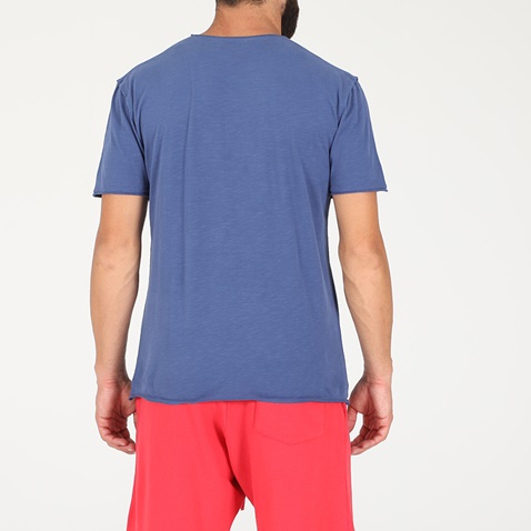 DIRTY LAUNDRY-Ανδρική μπλούζα DIRTY LAUNDRY SLUB JERSEY CREWNECK μπλε