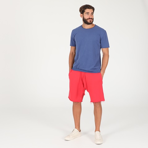 DIRTY LAUNDRY-Ανδρική μπλούζα DIRTY LAUNDRY SLUB JERSEY CREWNECK μπλε