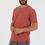 DIRTY LAUNDRY-Ανδρική μπλούζα DIRTY LAUNDRY SLUB JERSEY CREWNECK κεραμιδί