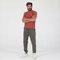 DIRTY LAUNDRY-Ανδρική μπλούζα DIRTY LAUNDRY SLUB JERSEY CREWNECK κεραμιδί