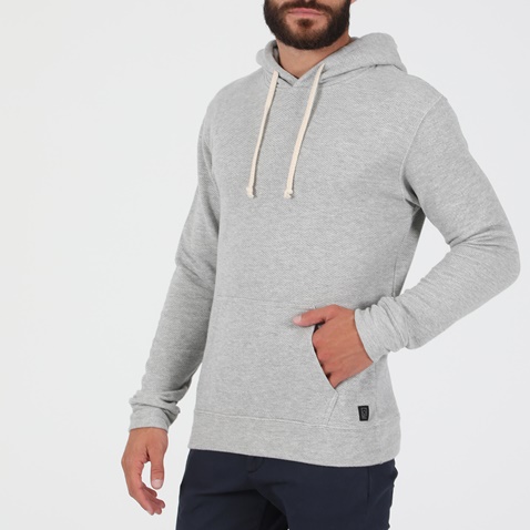 DIRTY LAUNDRY-Ανδρική φούτερ μπλούζα DIRTY LAUNDRY DIAGONAL MELANGE HOODIE γκρι