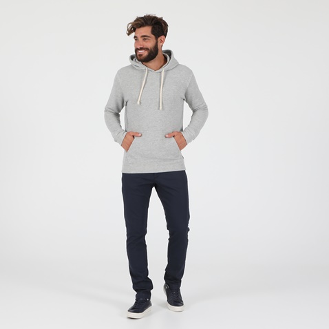 DIRTY LAUNDRY-Ανδρική φούτερ μπλούζα DIRTY LAUNDRY DIAGONAL MELANGE HOODIE γκρι