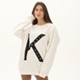 KENDALL+KYLIE-Γυναικεία φούτερ μπλούζα KENDALL+KYLIE ACTIVE COLLEGE SWEATER εκρού