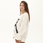 KENDALL+KYLIE-Γυναικεία φούτερ μπλούζα KENDALL+KYLIE ACTIVE COLLEGE SWEATER εκρού