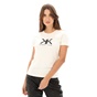 KENDALL+KYLIE-Γυναικείο t-shirt KENDALL+KYLIE KKW.1W1.016.028 ACTIVE LOGO V1 εκρού