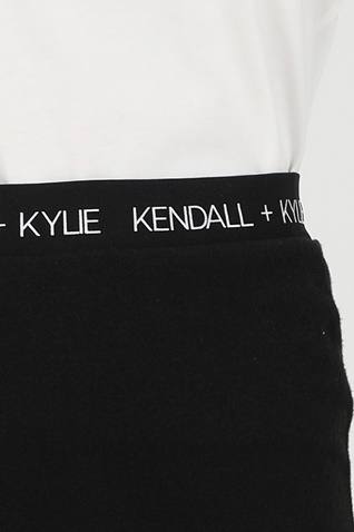 KENDALL + KYLIE-Γυναικείο παντελόνι KENDALL + KYLIE ACTIVE LOGO WAIST μαύρο
