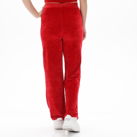 KENDALL+KYLIE-Γυναικείο βελουτέ παντελόνι KENDALL+KYLIE KKW.1W1.017.014 ACTIVE FLARE κόκκινο