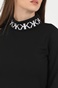 KENDALL + KYLIE-Γυναικείο midi φόρεμα KENDALL + KYLIE ONE SHOULDER MIDI μαύρο