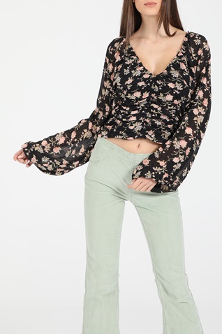 FREE PEOPLE COLLECTION-Γυναικεία μπλούζα FREE PEOPLE FINAL ROSE μαύρη