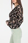 FREE PEOPLE COLLECTION-Γυναικεία μπλούζα FREE PEOPLE FINAL ROSE μαύρη