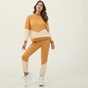 KENDALL+KYLIE-Γυναικεία φούτερ μπλούζα KENDALL+KYLIE κίτρινη εκρού
