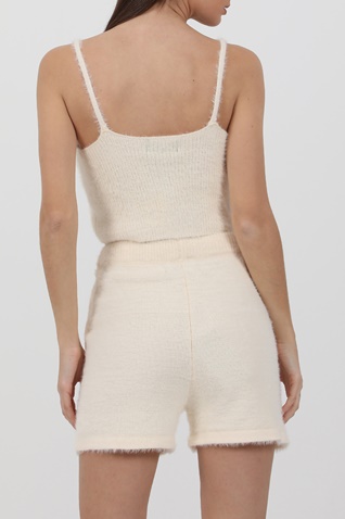 KENDALL+KYLIE-Γυναικείο cropped top KENDALL+KYLIE εκρού